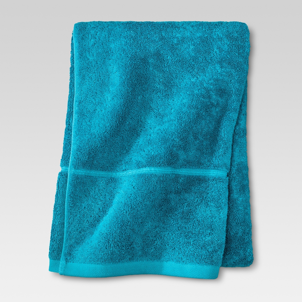 Threshold Botanic Fiber Bath Sheet   Monte Carlo Turquoise