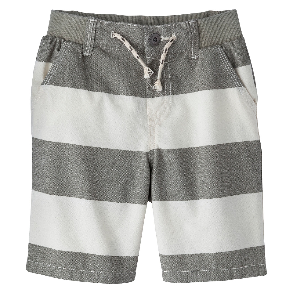 Genuine Kids from OshKosh Infant Toddler Boys Striped Chino Short   Olive Gray