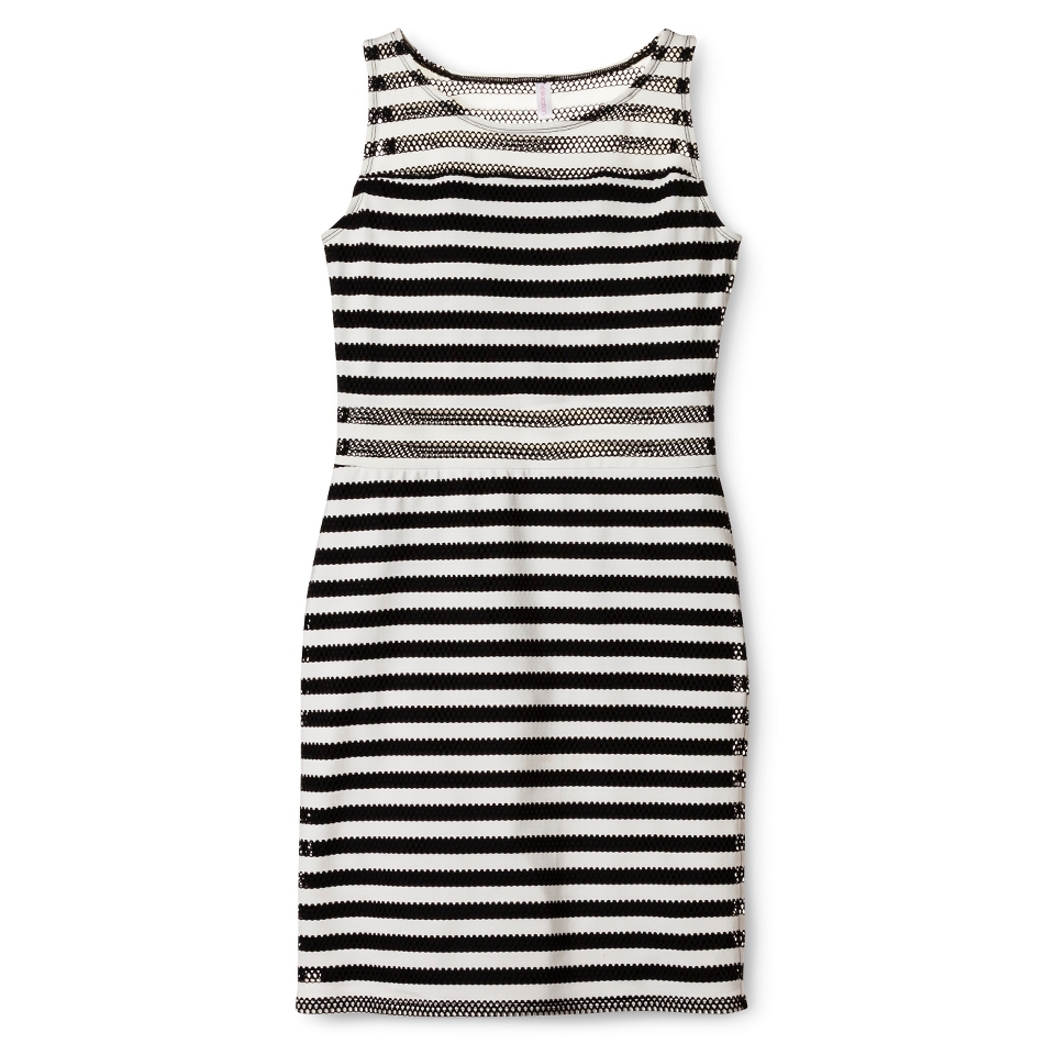 Xhilaration Juniors Striped Bodycon Dress   Black/White L(11 13)