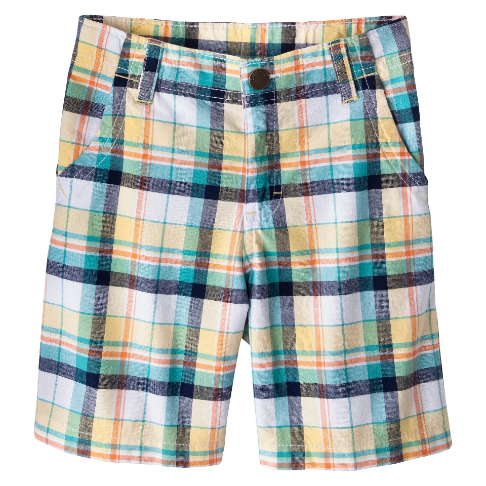 Cherokee Infant Toddler Boys Plaid Fashion Short   Melon 3T