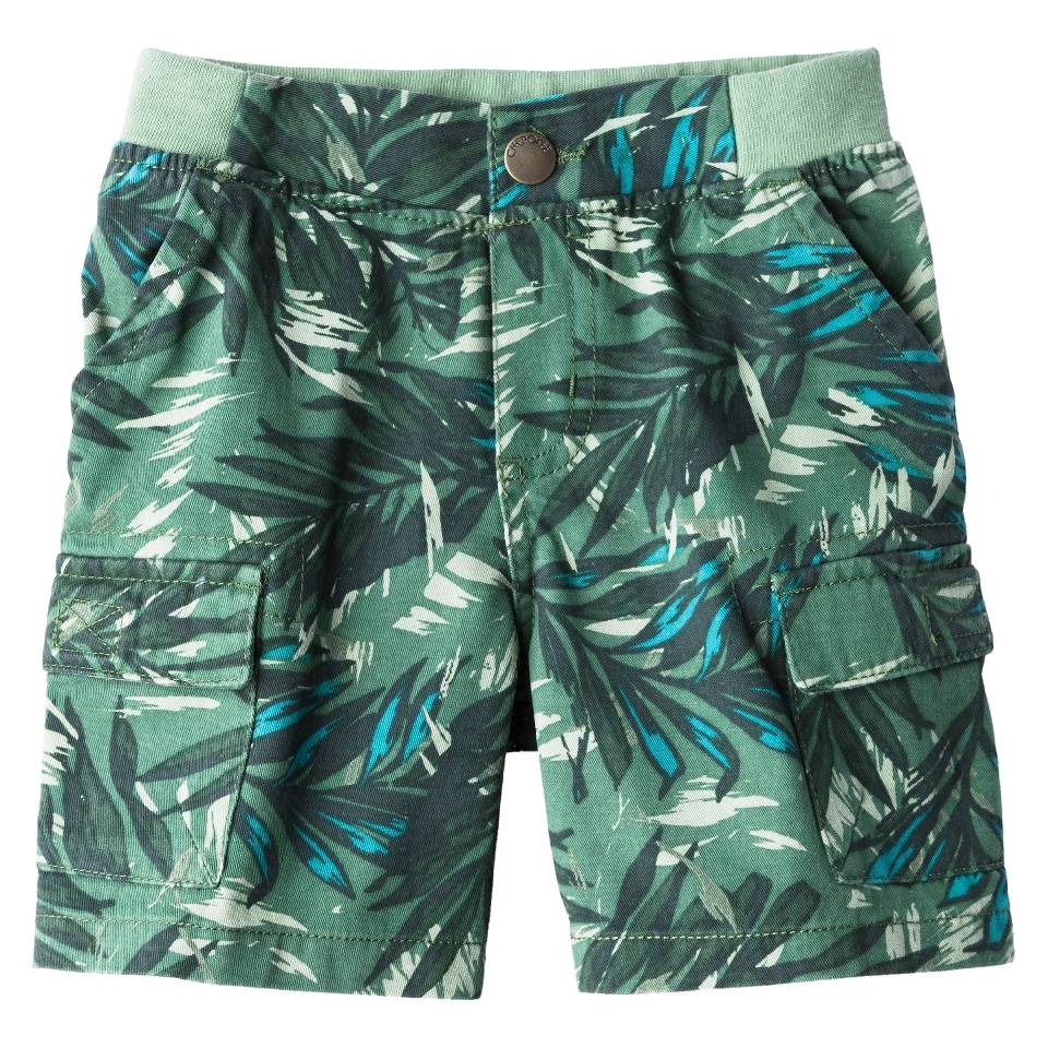 Cherokee Infant Toddler Boys Leaf Fashion Short   Green Tea 2T