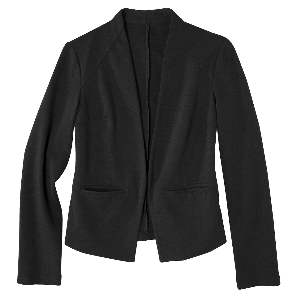 Merona Petites Ponte Collarless Jacket   Black XXLP