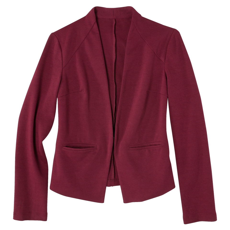 Merona Petites Ponte Collarless Jacket   Berry MP