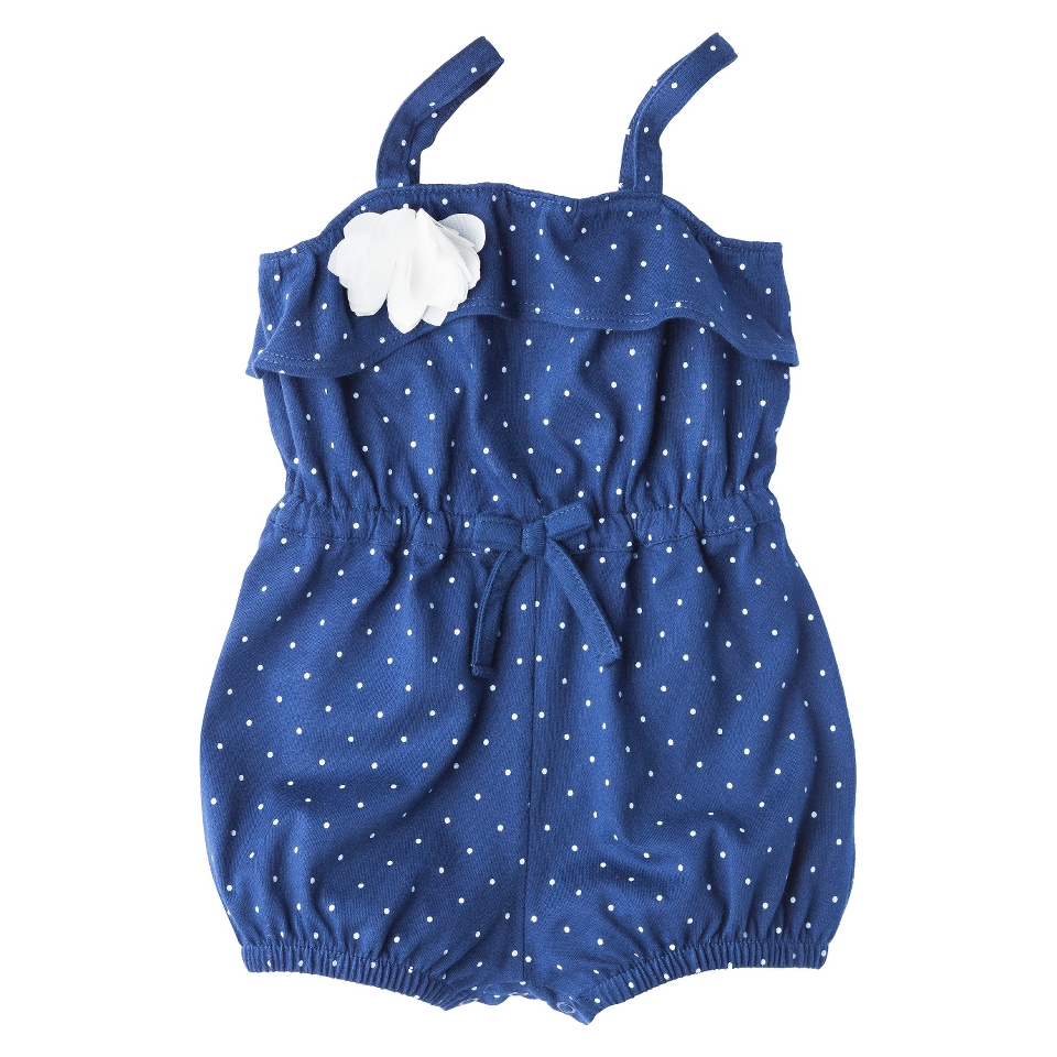 Genuine Kids from OshKosh Newborn Girls Polka Dot Romper   Blue 6 9 M