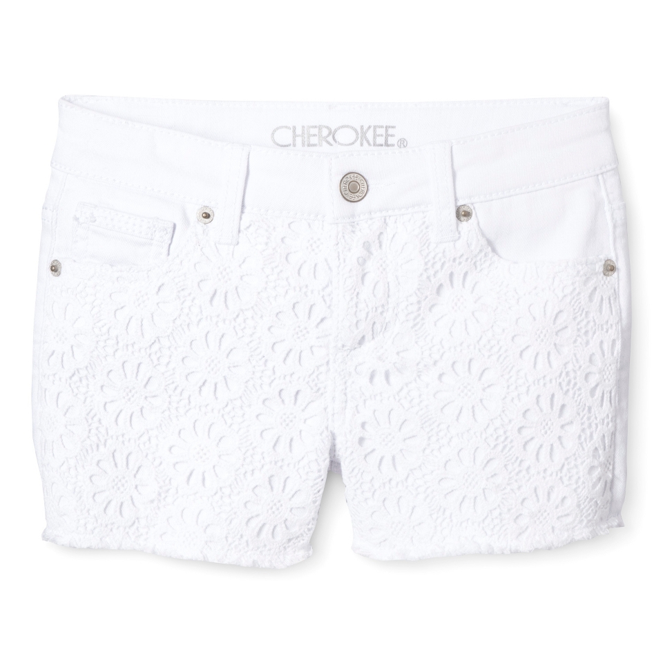 Girls Jean Short   White XL