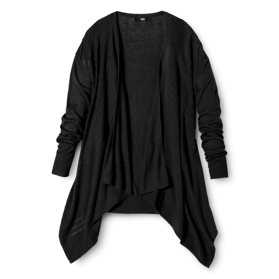 Mossimo Womens Waterfall Cardigan   Black XXL