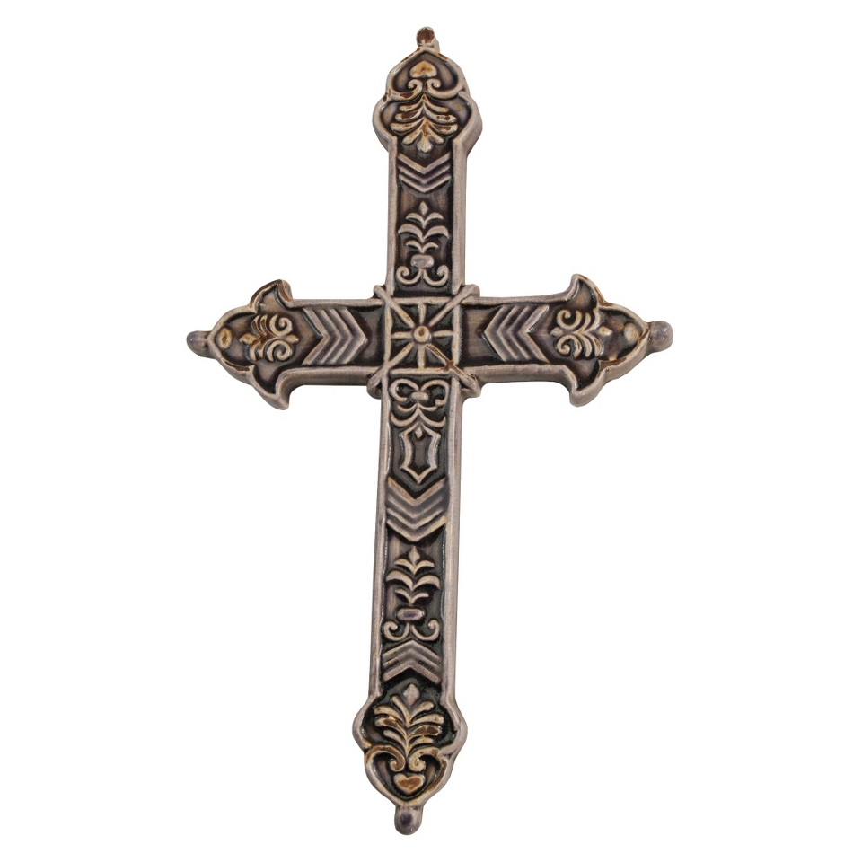 Ceramic Wall Cross   Purple by Drew De Rose