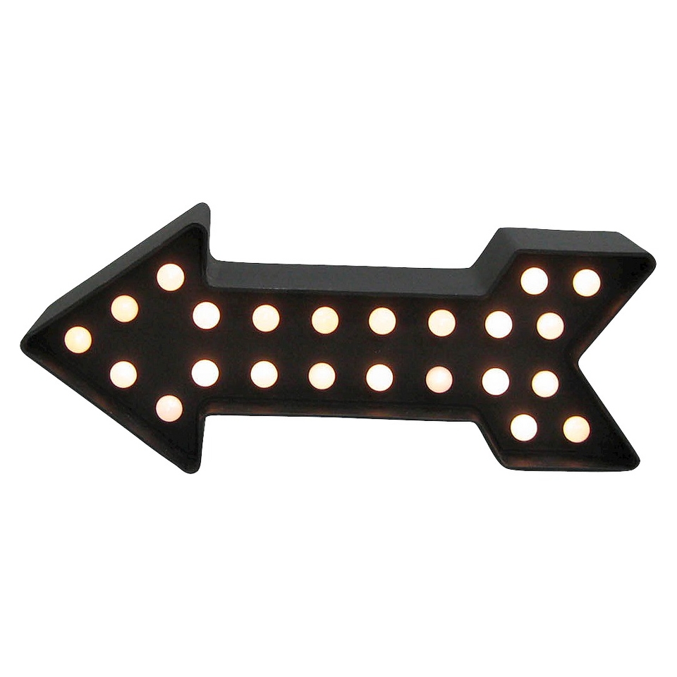 Room Essentials Marquee Arrow Small   Black