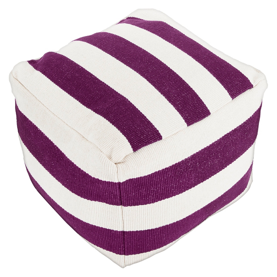 Pouf Threshold Pouf   Purple Stripe