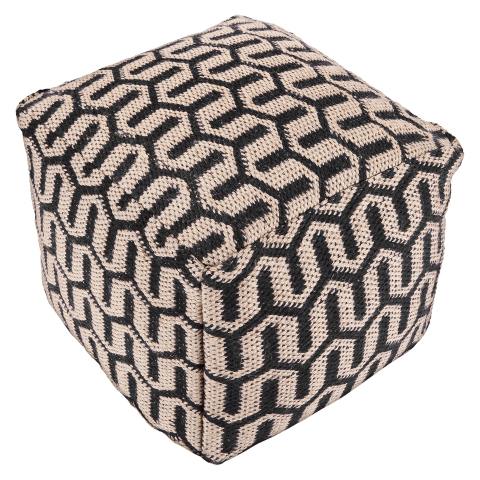 Pouf Threshold Pouf   Jute/Navy