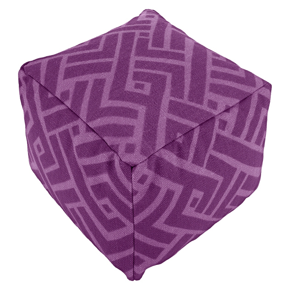 Pouf Threshold Pouf   Purple Print