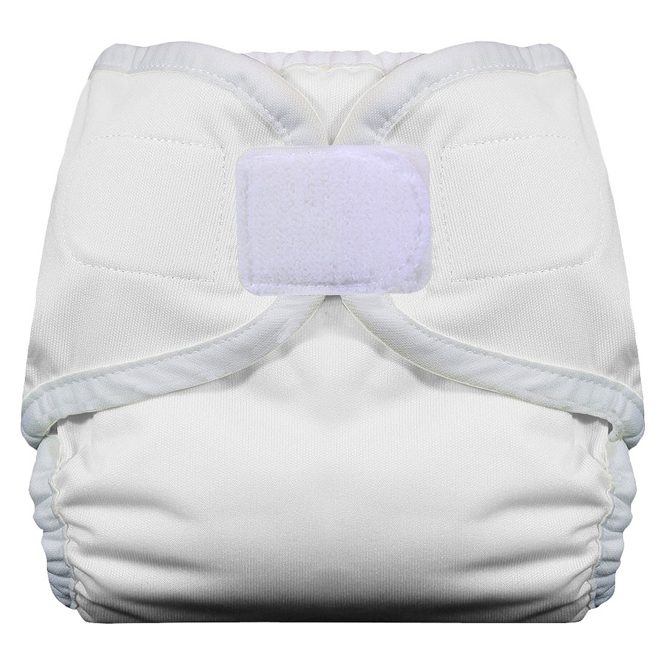 Thirsties Reusable Diaper with Hook & Loop, Small   White