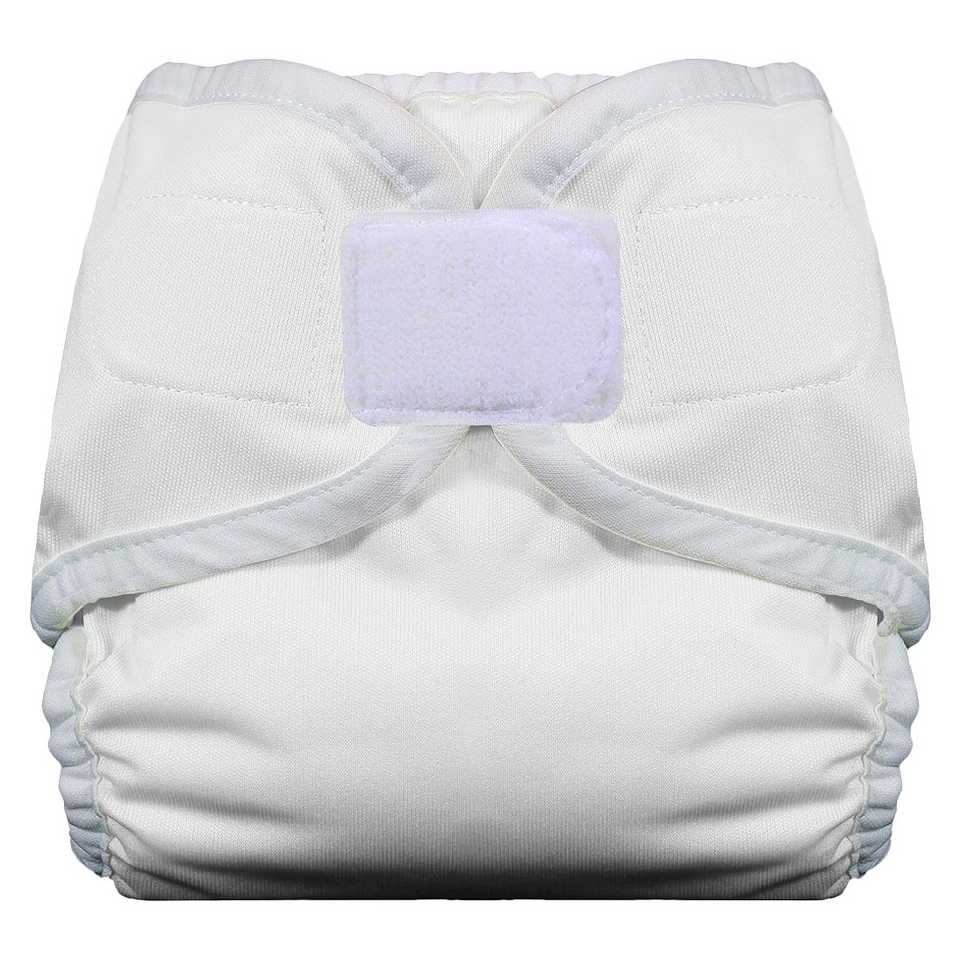 Thirsties Reusable Diaper with Hook & Loop, Large   White