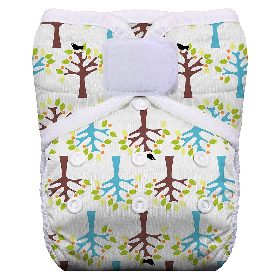 Thirsties Reusable Pocket Diaper with Hook & Loop, One Size   Blackbird