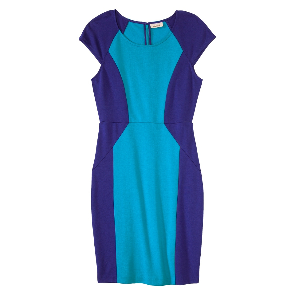 AMBAR Womens Ponte Dress   Azur/Blue XL