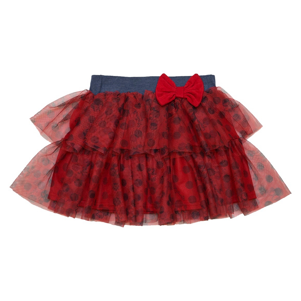 Disney Minnie Mouse Infant Toddler Girls Tutu Skirt   Red 12 M