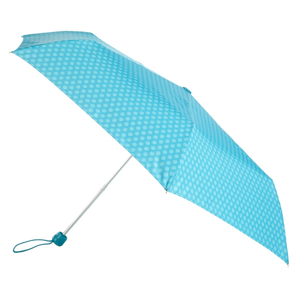 totes Compact Polka Dot Umbrella   Turquoise