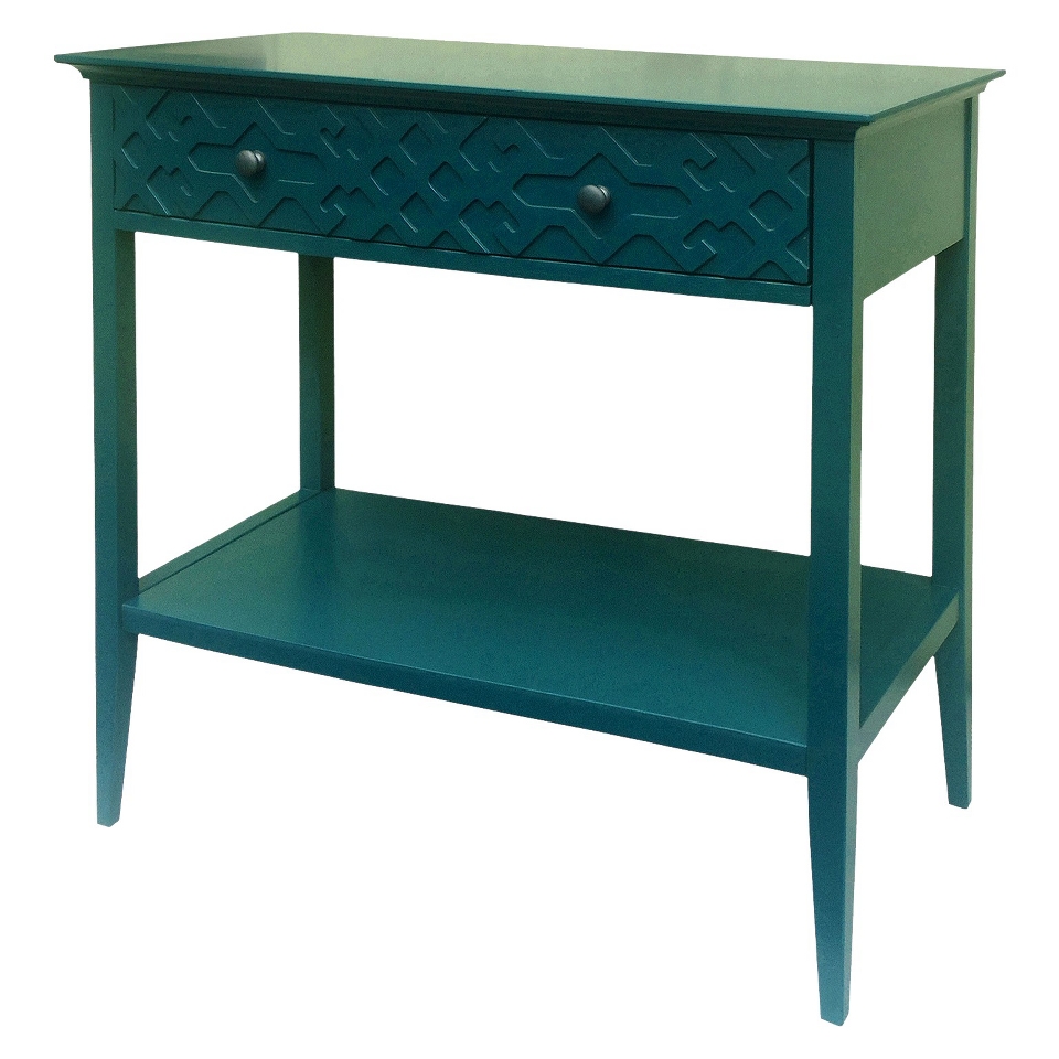 Console Table Threshold Fretwork Console Table   Teal