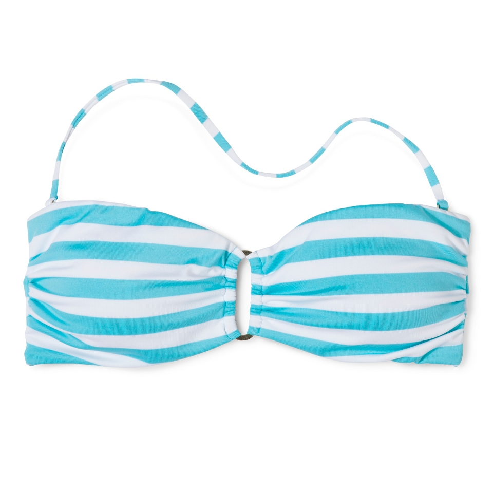 Mossimo Womens Mix and Match Stripe Bandeau Swim Top  Swimming Pool L