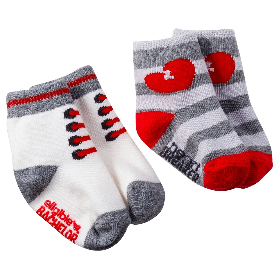 Just One YouMade by Carters Infant Boys 2 Pack Valentines Day Socks  