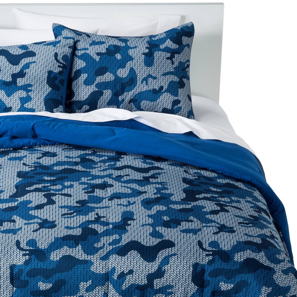 Ecom Comforter Set FLLQN NVY BLU