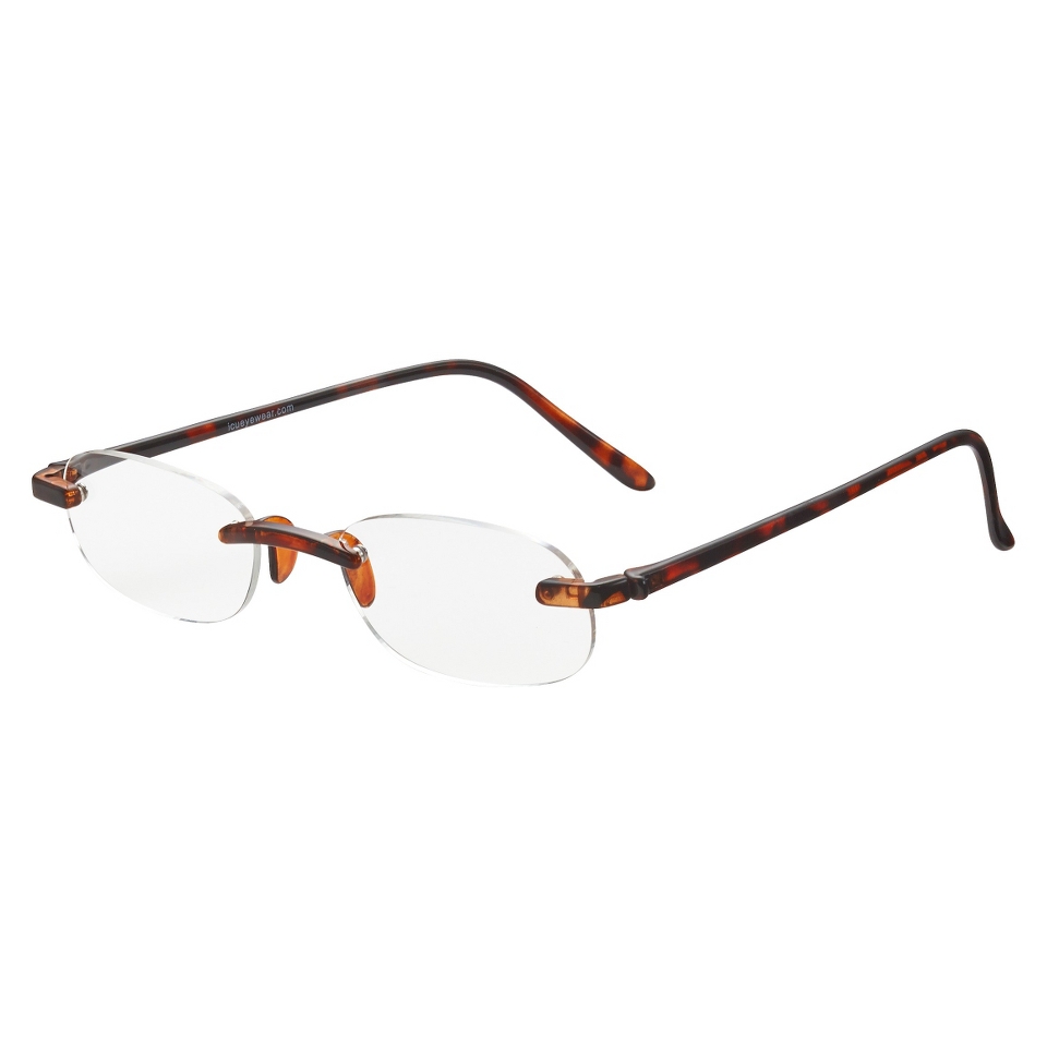 ICU Tortoise Rimless Reading Glasses With Case   +3.00