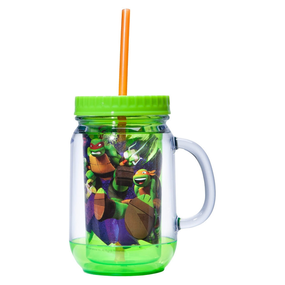 Zak Designs Teenage Mutant Ninja Turtles To Go Mason Jar Set of 2