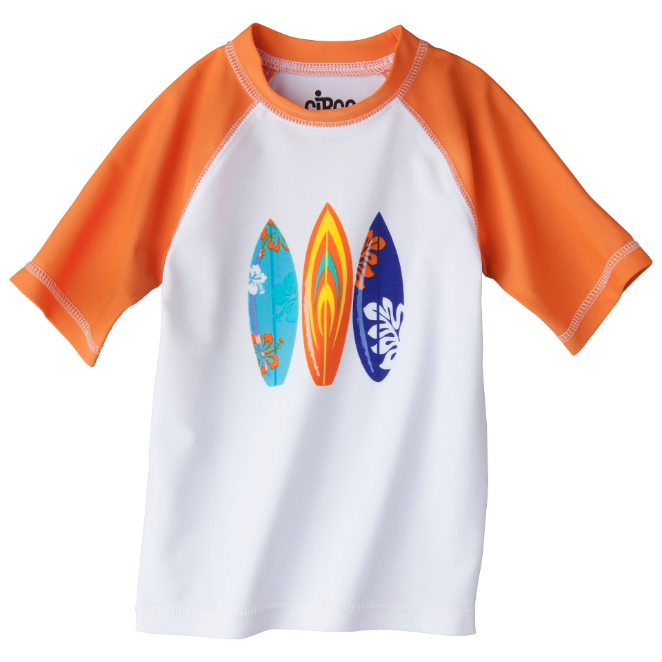 Circo Infant Toddler Short Sleeve Surfboard Rashguard   Tangerine 4T