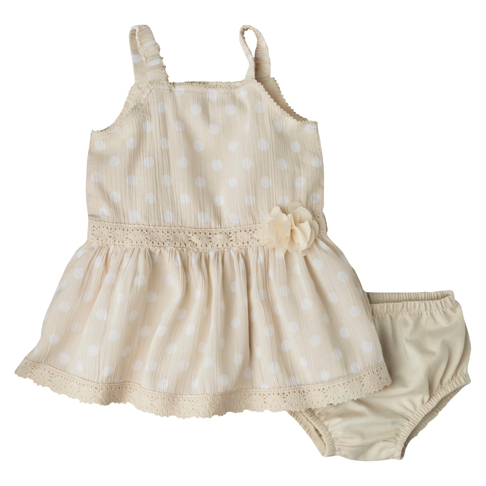 Cherokee Newborn Girls Sundress Set   Beige NB