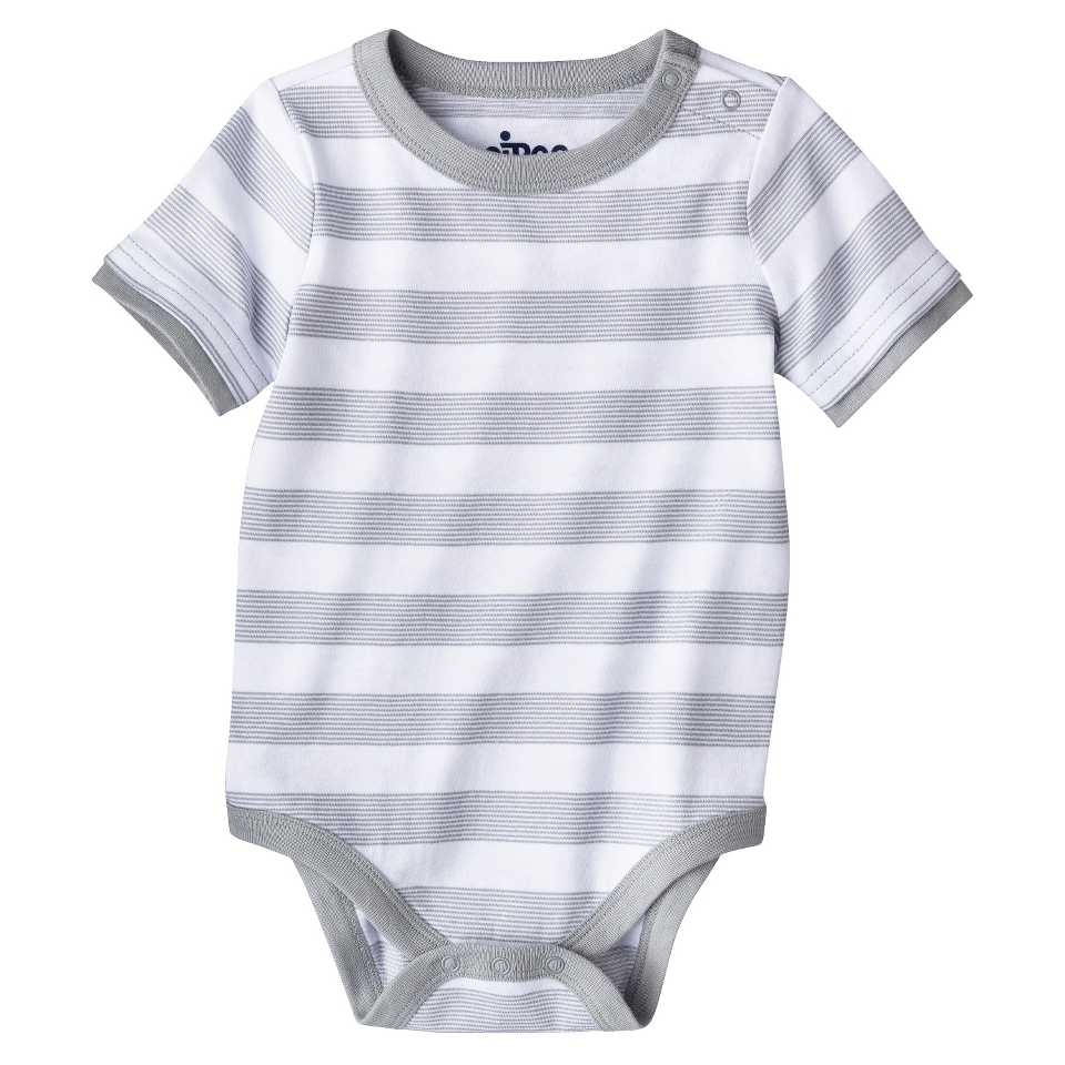 Circo Boys Striped Bodysuit   Grey Mist 6 9 M