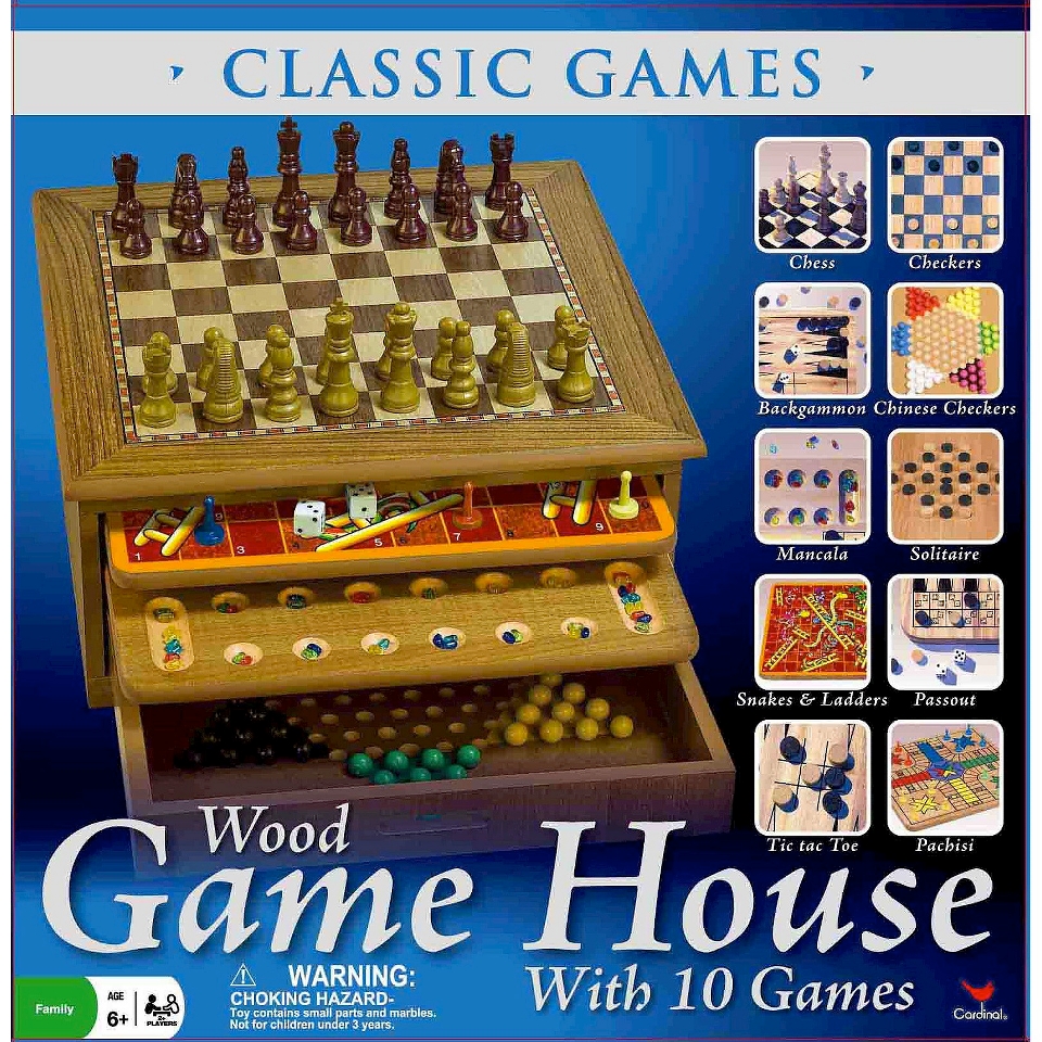 Classics Wood Game House with 10 Games