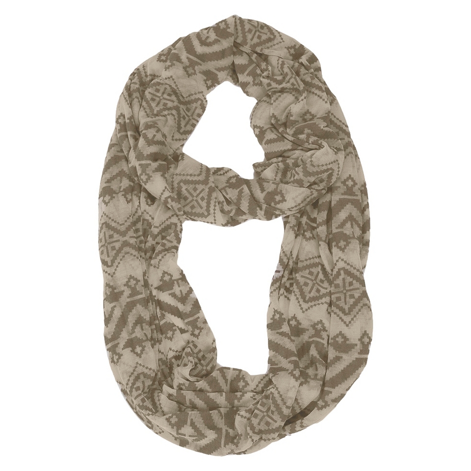 MUK LUKS Jersey Knit Infinity Scarf   Brown