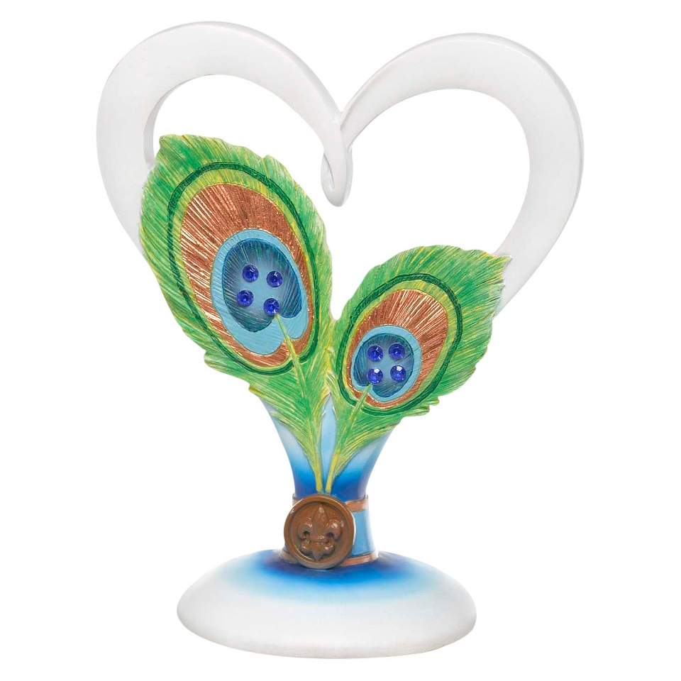 Peacock Heart Shaped Cake Top