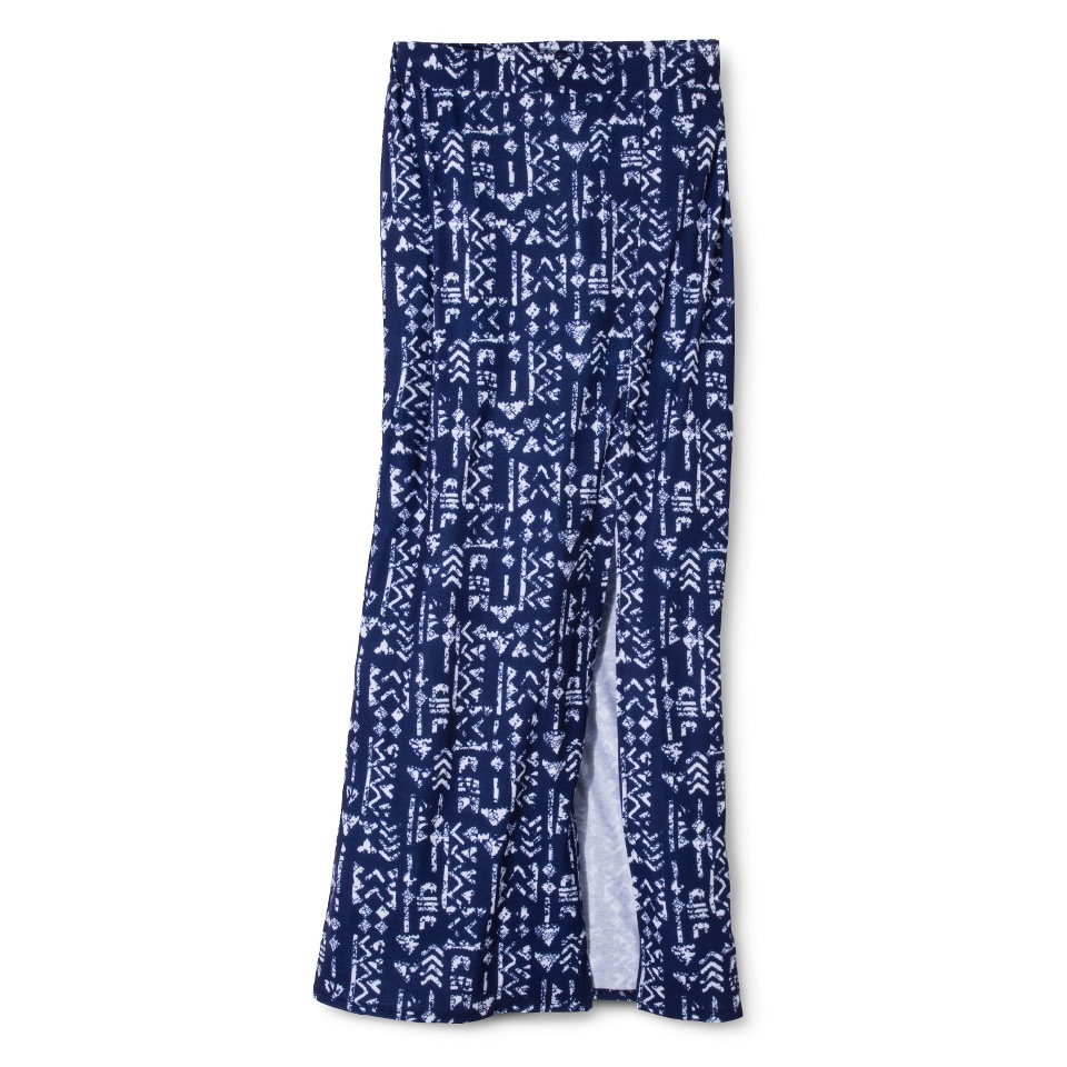 Mossimo Supply Co. Juniors Maxi Skirt with Slit   Blue Tribal XL(15 17)