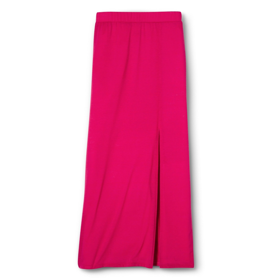 Mossimo Supply Co. Juniors Maxi Skirt with Slit   Fuchsia XL(15 17)