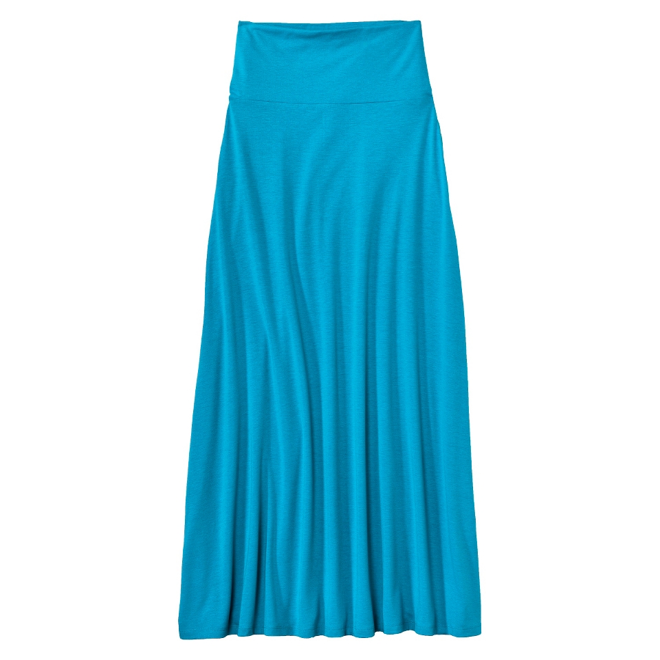 Mossimo Supply Co. Juniors Foldover Maxi Skirt   Portal Blue XS(1)