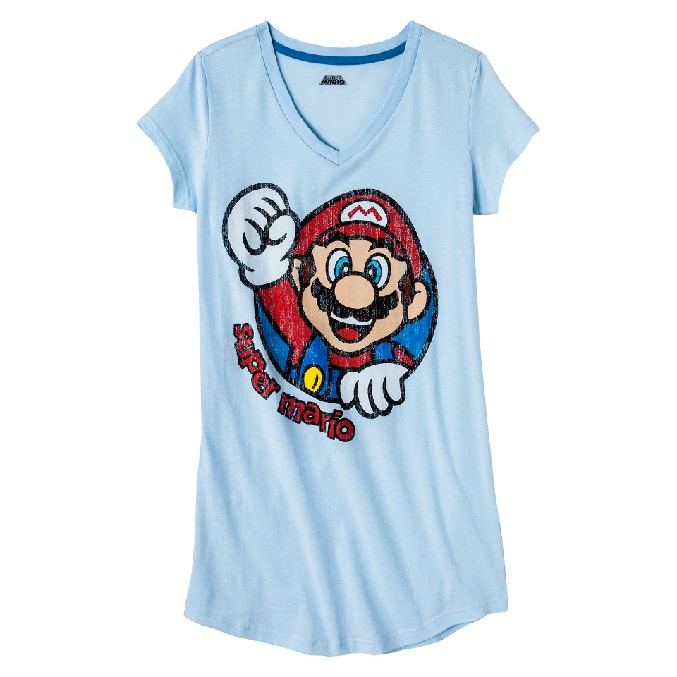 Vintage Juniors Dorm Tee   Mario Blue XL