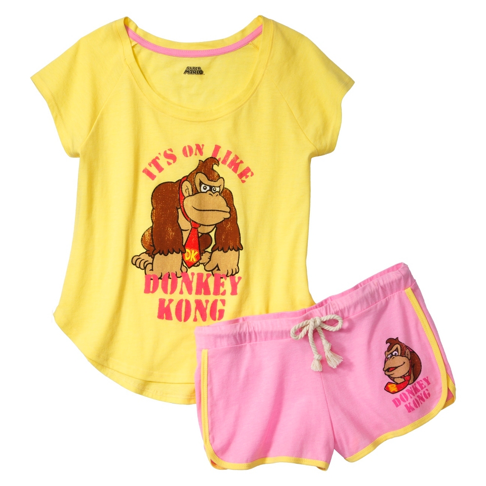 Donkey Kong Juniors Pajama Set   Yellow L(11 13)