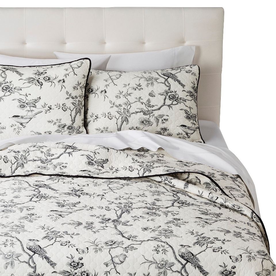 Luxember Quilt Set   Black/White (King)