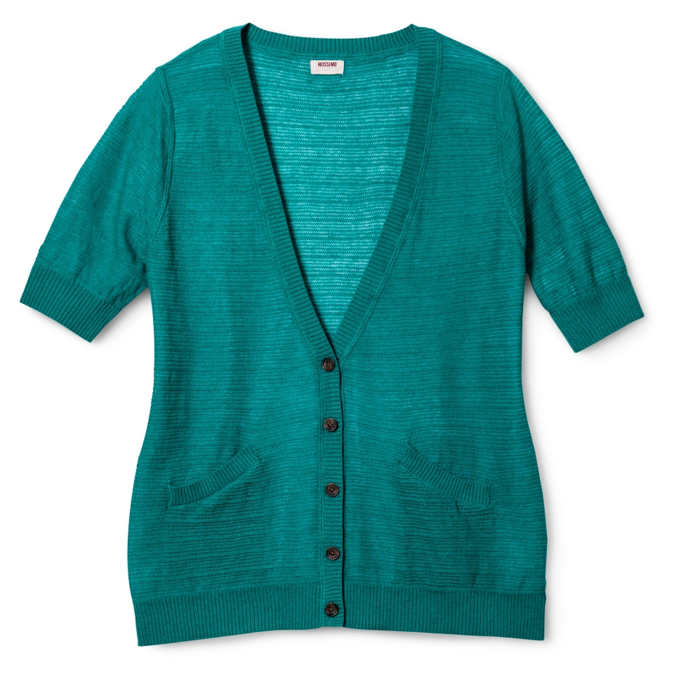 Mossimo Supply Co. Juniors Plus Size Short Sleeve Cardigan   Turquoise 4X