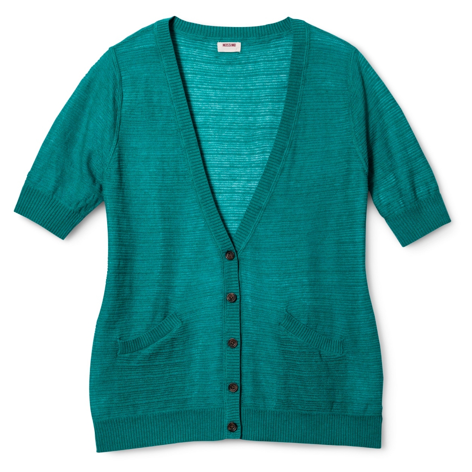 Mossimo Supply Co. Juniors Plus Size Short Sleeve Cardigan   Turquoise 3X