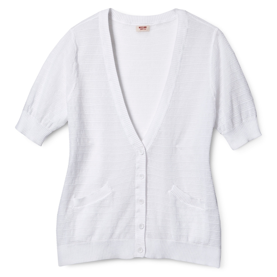 Mossimo Supply Co. Juniors Plus Size Short Sleeve Cardigan   White 4X