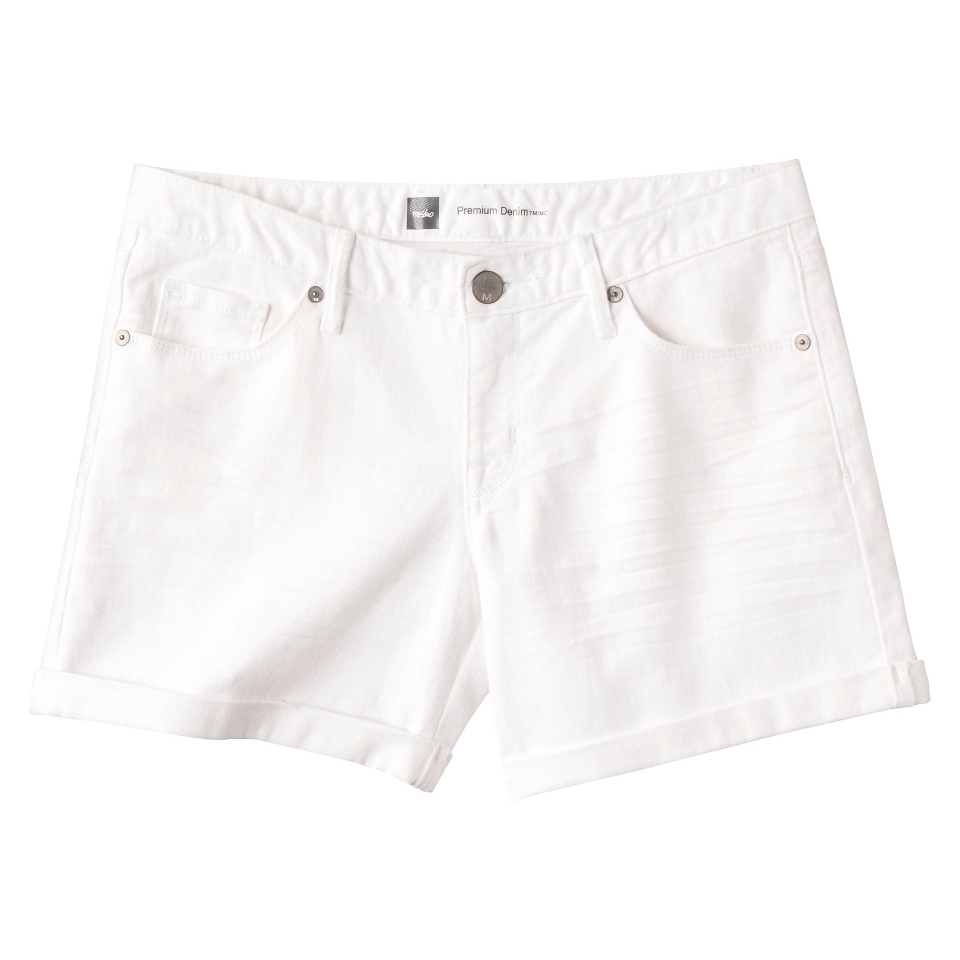 Mossimo Womens 5 Rolled Hem Shorts   Fresh White 18