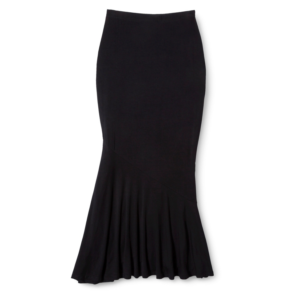 Mossimo Womens Trumpet Maxi Skirt   Black L