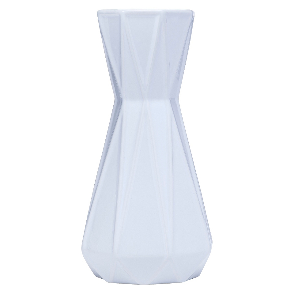 Prism Flared Vase Short   White