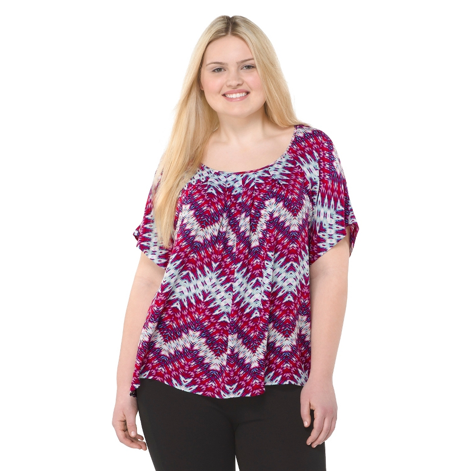 Juniors Plus Size Tribal Print Top   2X