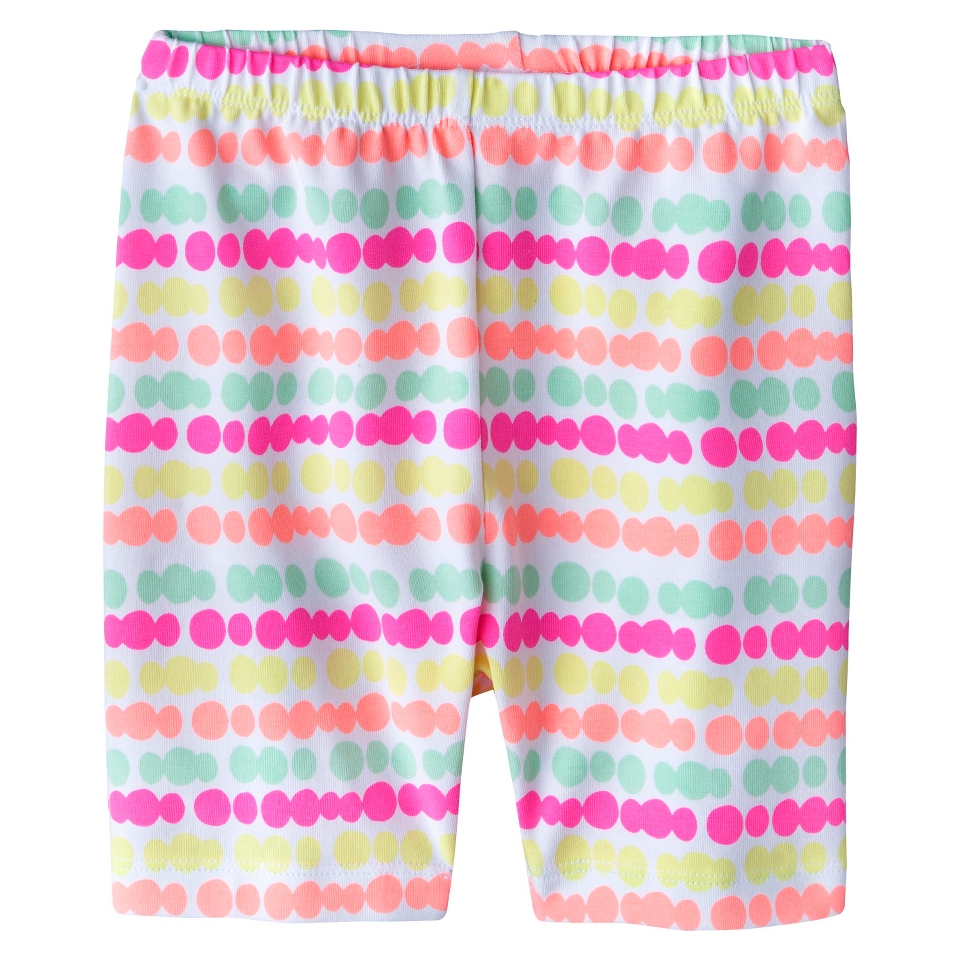 Circo Infant Toddler Girls Striped Polkadot Bike Short   Neon 18 M