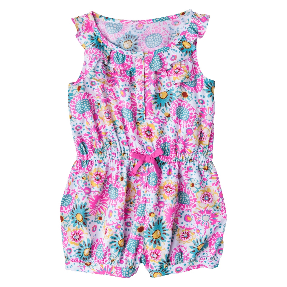 Genuine Kids from OshKosh Infant Toddler Girls Floral Ruffle Romper   Fresh