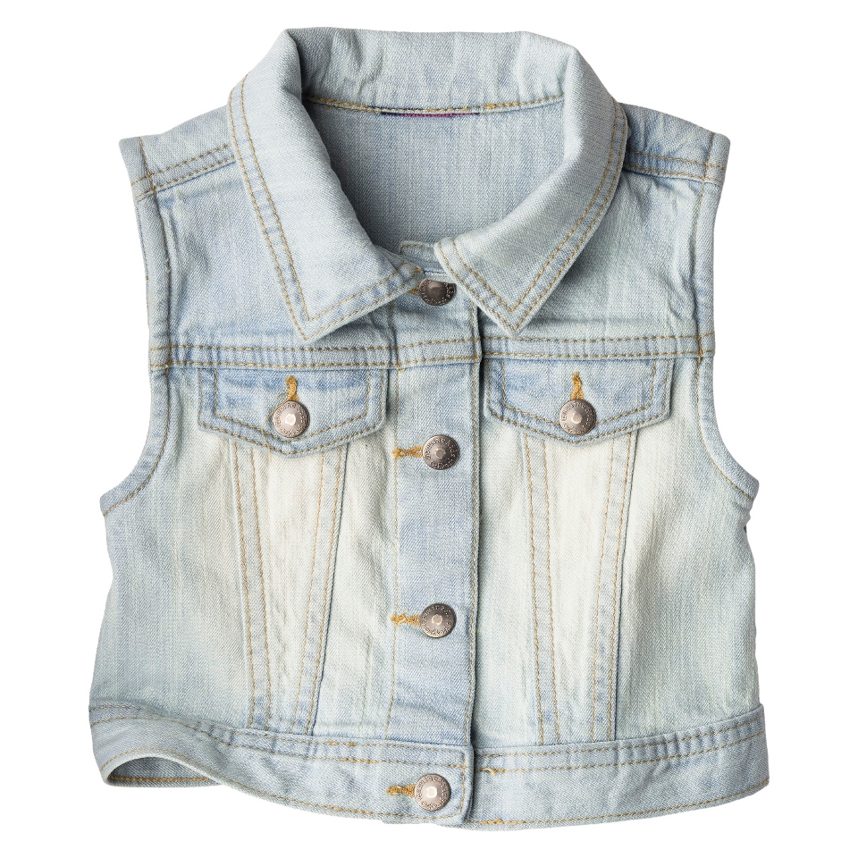 Genuine Kids from OshKosh Infant Toddler Girls Light Denim Vest   Blue 12 M