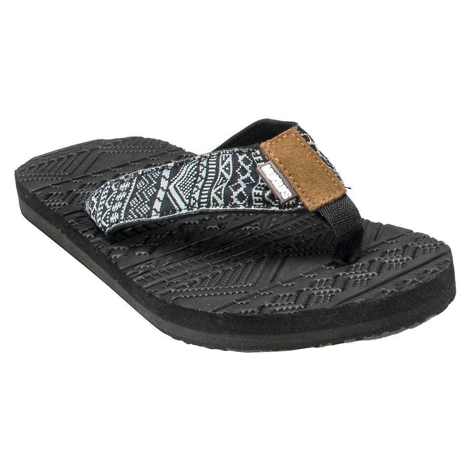 Mens MUK LUKS Scotty Sport Flip Flop Sandals   Black 12